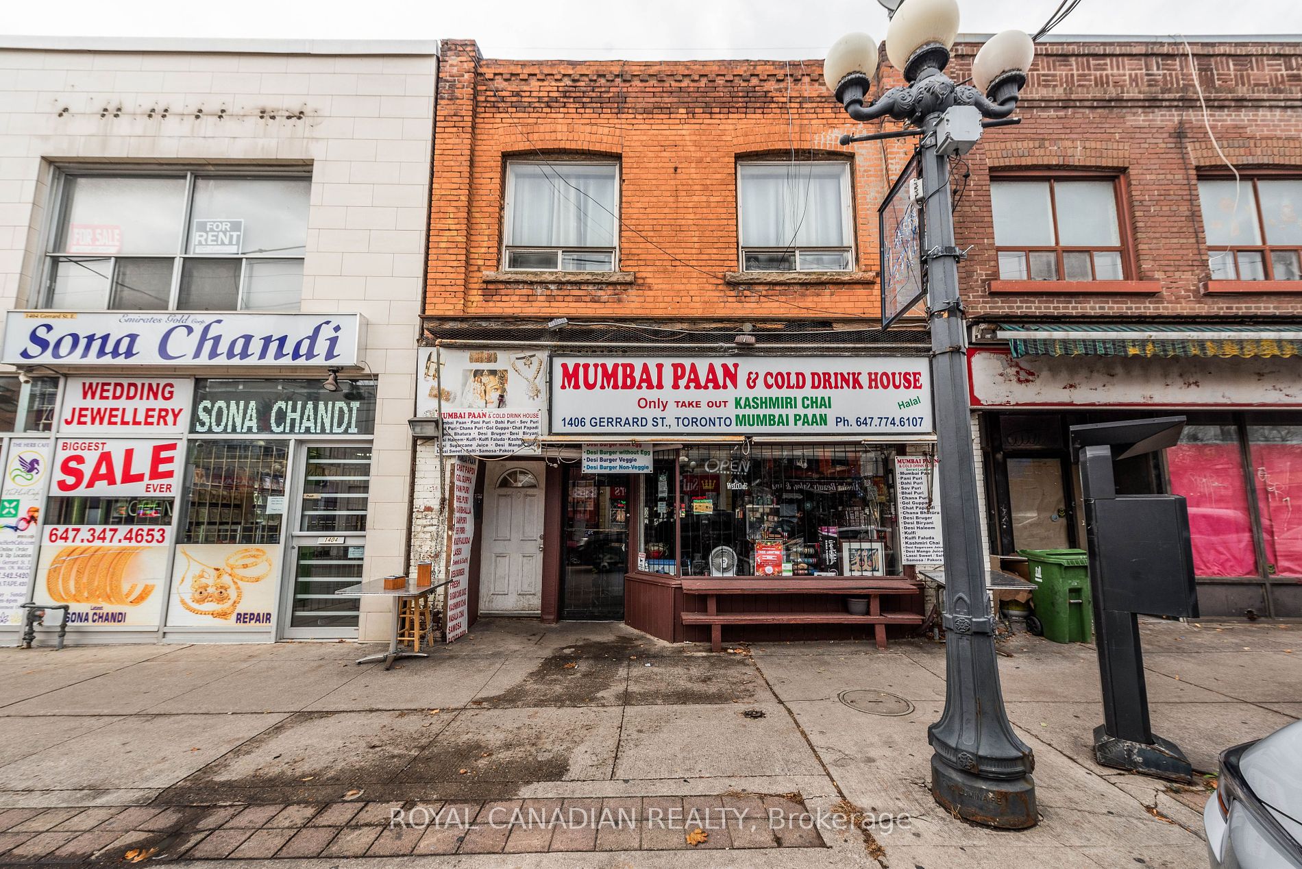 Store W/Apt/Office house for sale at 1406 Gerrard St E Toronto Ontario